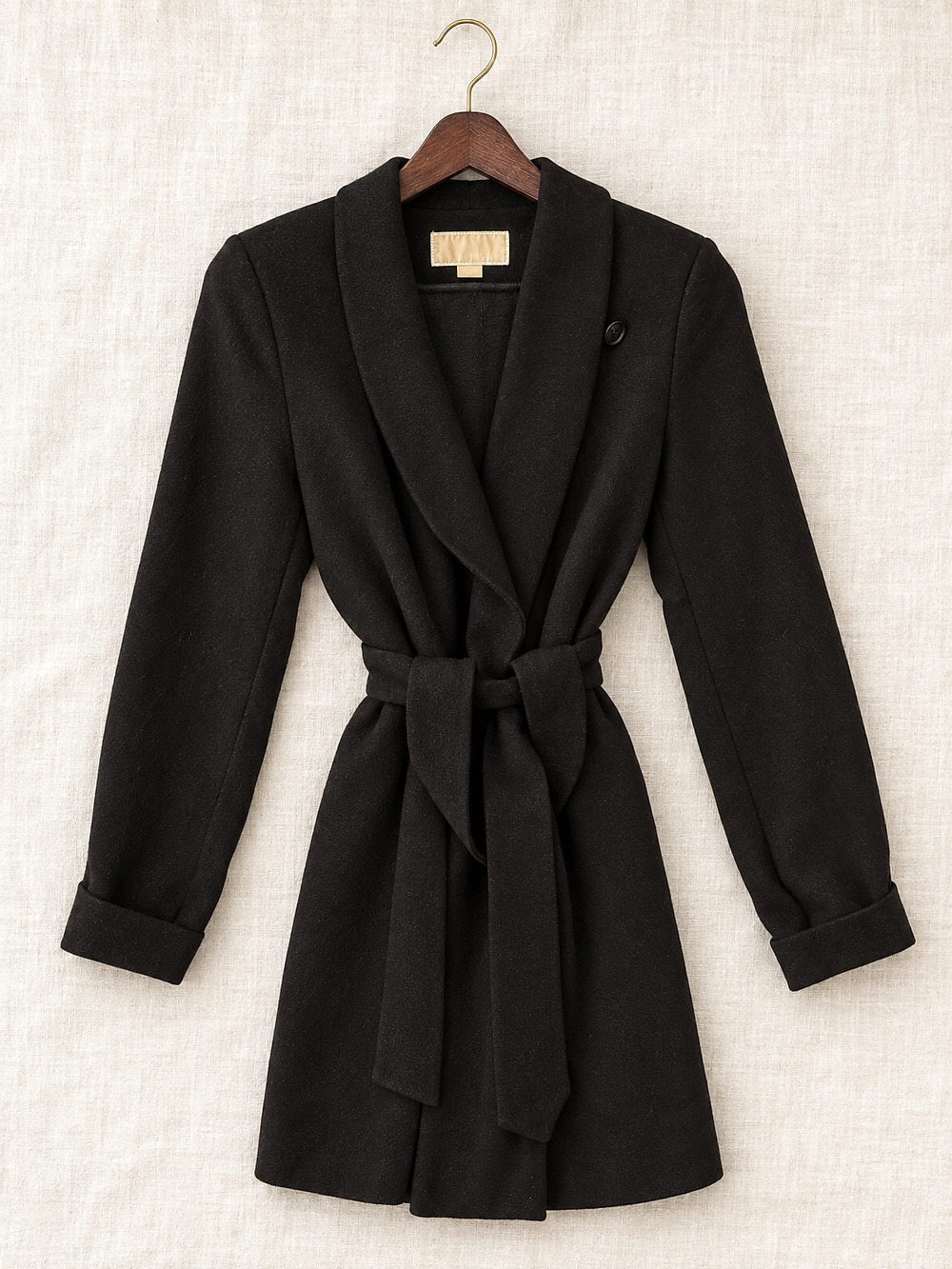 ⚜️ Michael Kors | 100% Wool Wrap Coat | Classic Black 💗